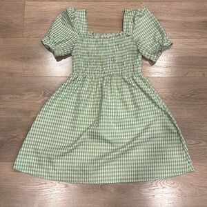 Green gingham mini dress from Cider, size small